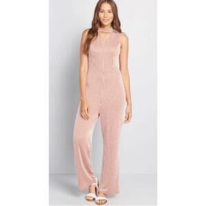 ModCloth For the Bliss of It‎ Jumpsuit Red and White Stripe Medium